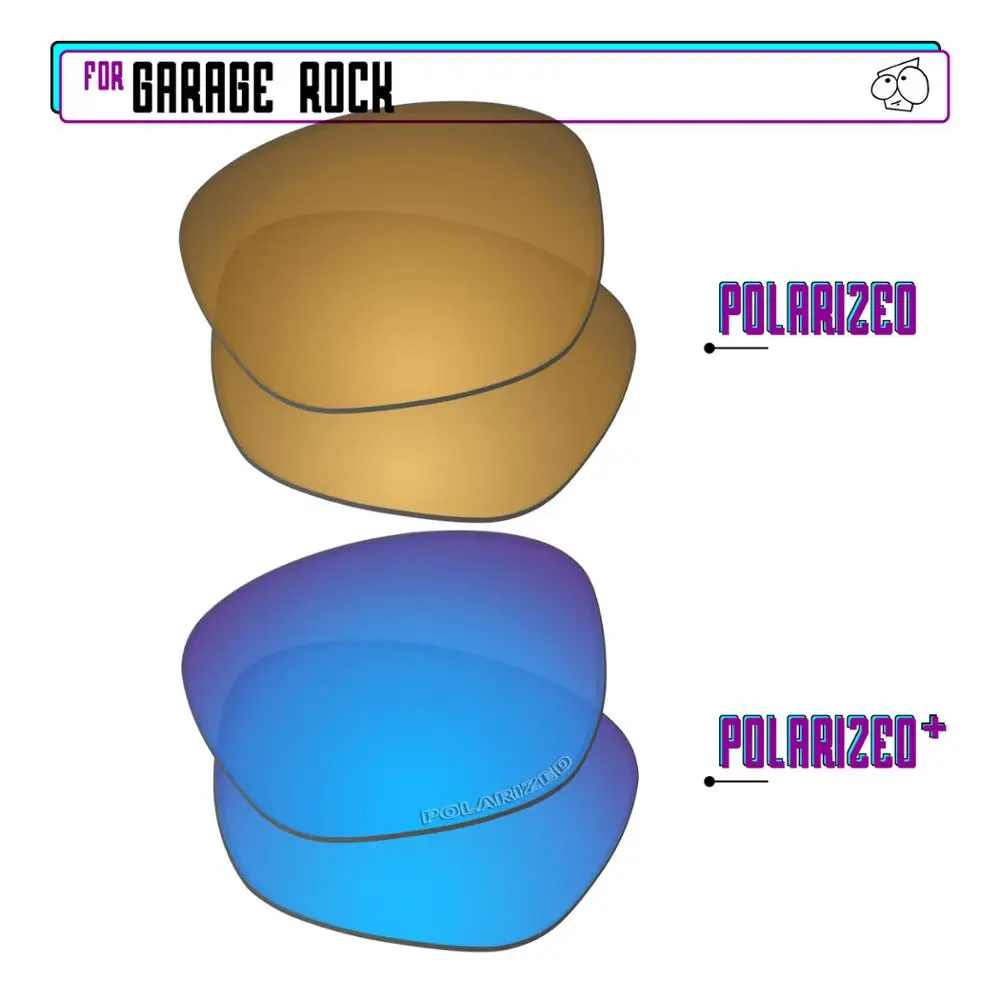 EZReplace Polarized Replacement Lenses for - Oakley Garage Rock Sunglasses - BlueP Plus-GunmetalP