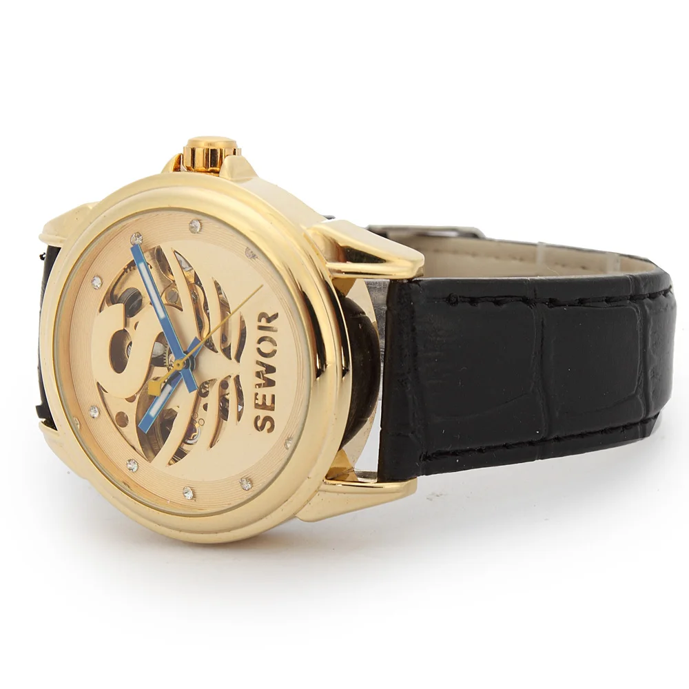 SEWOR/модные мужские механические часы в стиле стимпанк с золотым покрытием|watch f|watch