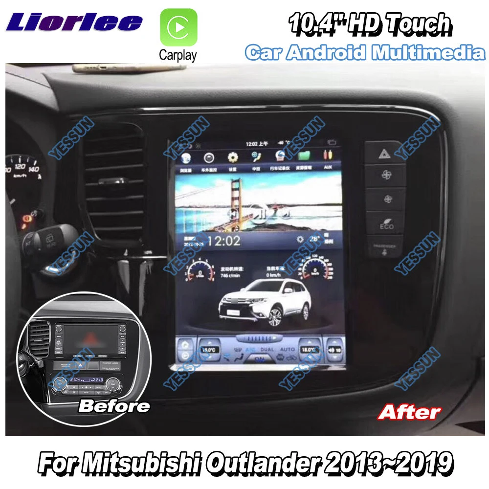 Супер экран HD 10 4 дюйма для Mitsubishi Outlander 2013 2019 автомобильное радио Android мультимедиа