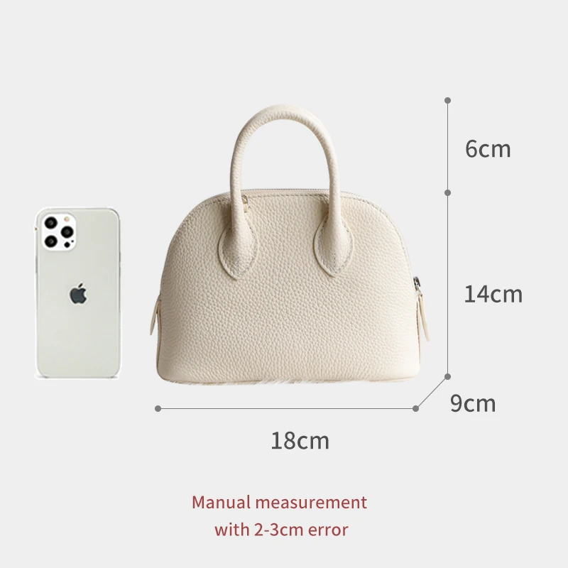 

2021 new mini shell bag summer women's messenger bag sheepskin advanced sense handbag mini bowling bag