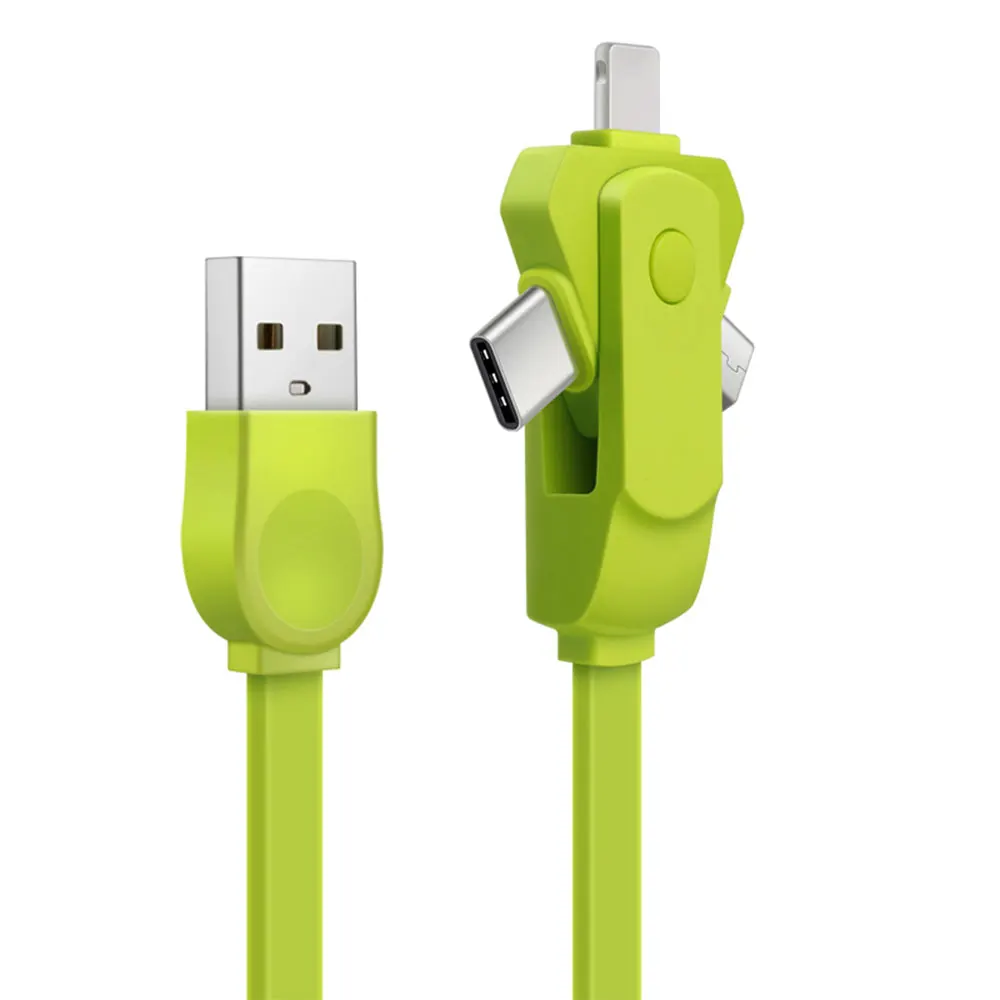 Зеленый KISSCASE 3 в 1 usb type C Micro usb type-c кабель для iPhone 7 Xr Быстрый Кабель зарядного устройства usb C кабель для Xiaomi Redmi; Huawei samsung - Цвет: Зеленый