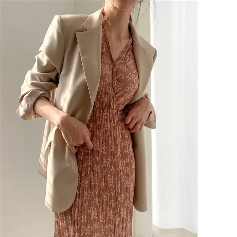 Женские свободные плиссированные платья HziriP Элегантные повседневные