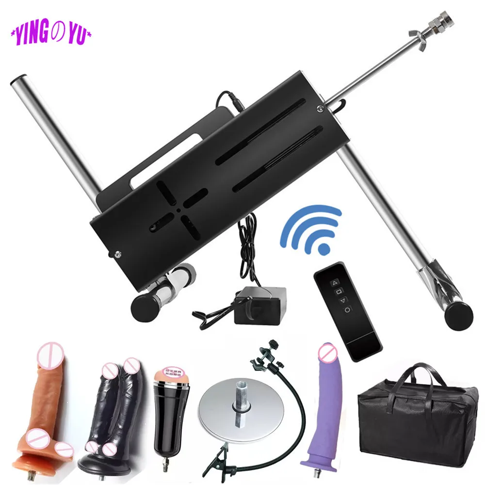 

Full Automatic Sex Machine Gun With 6 Attachments Dildo Wireless Remote Control Vibractor Erotic Sex Toys for Women Masturbator