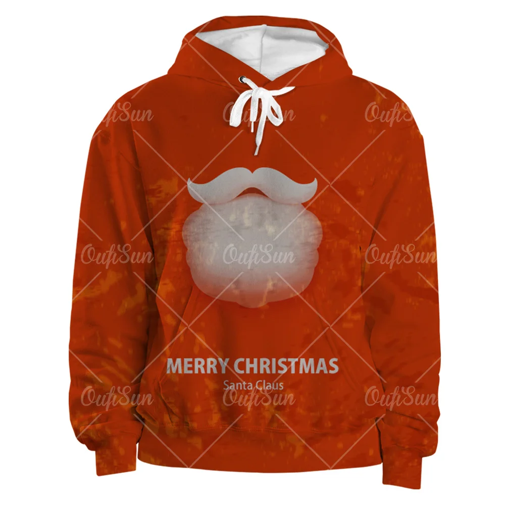 

Christmas Santa Claus Pattern Street Hoodie Men Women 3D Printed Autumn Oversized Sweatshirt Harajuku Style Hooded Jacket Unisex