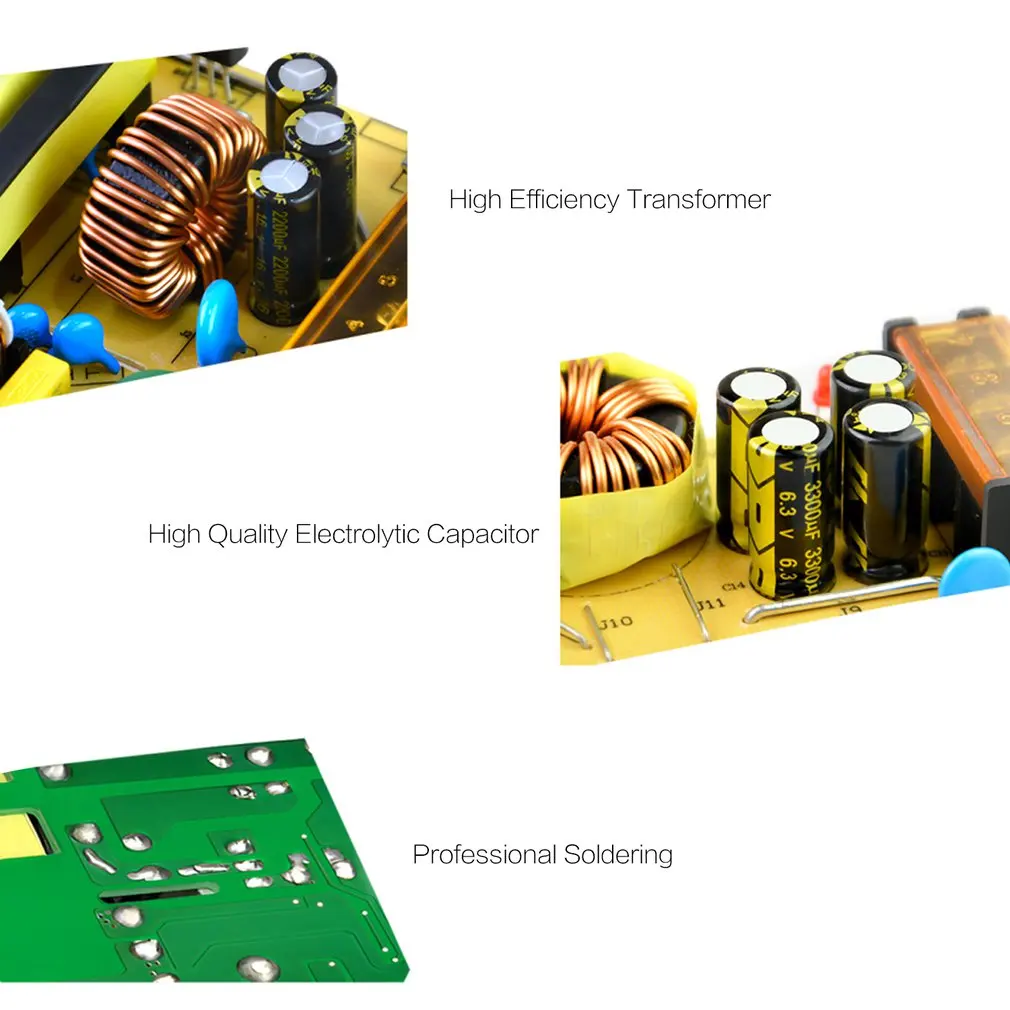 DC 5V 200W Светодиодный источник питания переключатель тока вольт адаптер