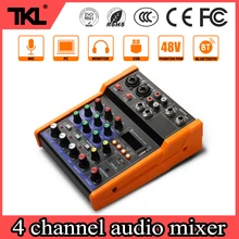 Профессиональный DJ микшер TKL 4 канала bluetooth MP3 микшерная консоль