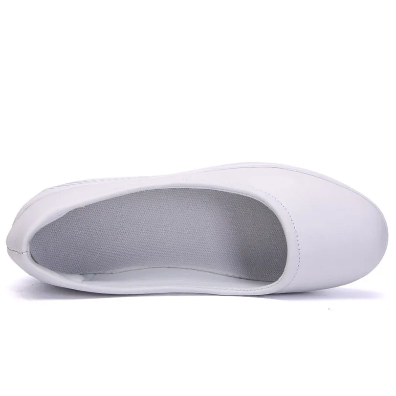 LIN KING/Женская Повседневная офисная обувь сезон весна осень на танкетке с низким