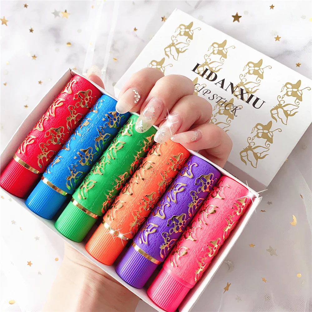 6 шт./кор. темно-зеленая Волшебная Зрительная помада-блеск для губ Стойкая