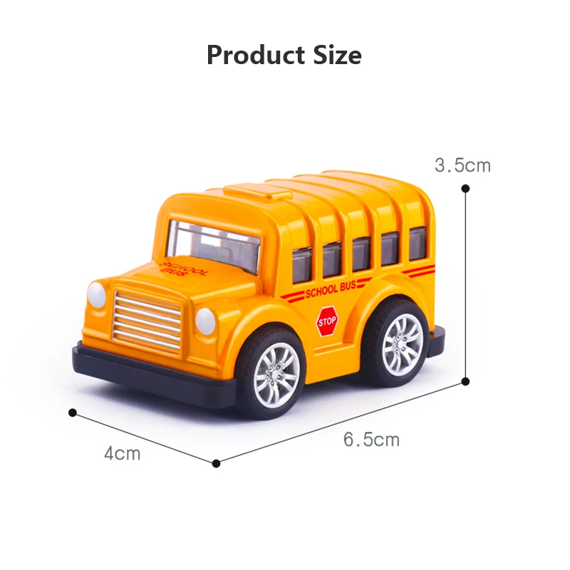 

4PCS Cute Mini Pull Back Vehicles Metal Car Model Toy For Kids Taxi Bus Toys Diecast Car Toy Models Children Gift Toys age 1-3