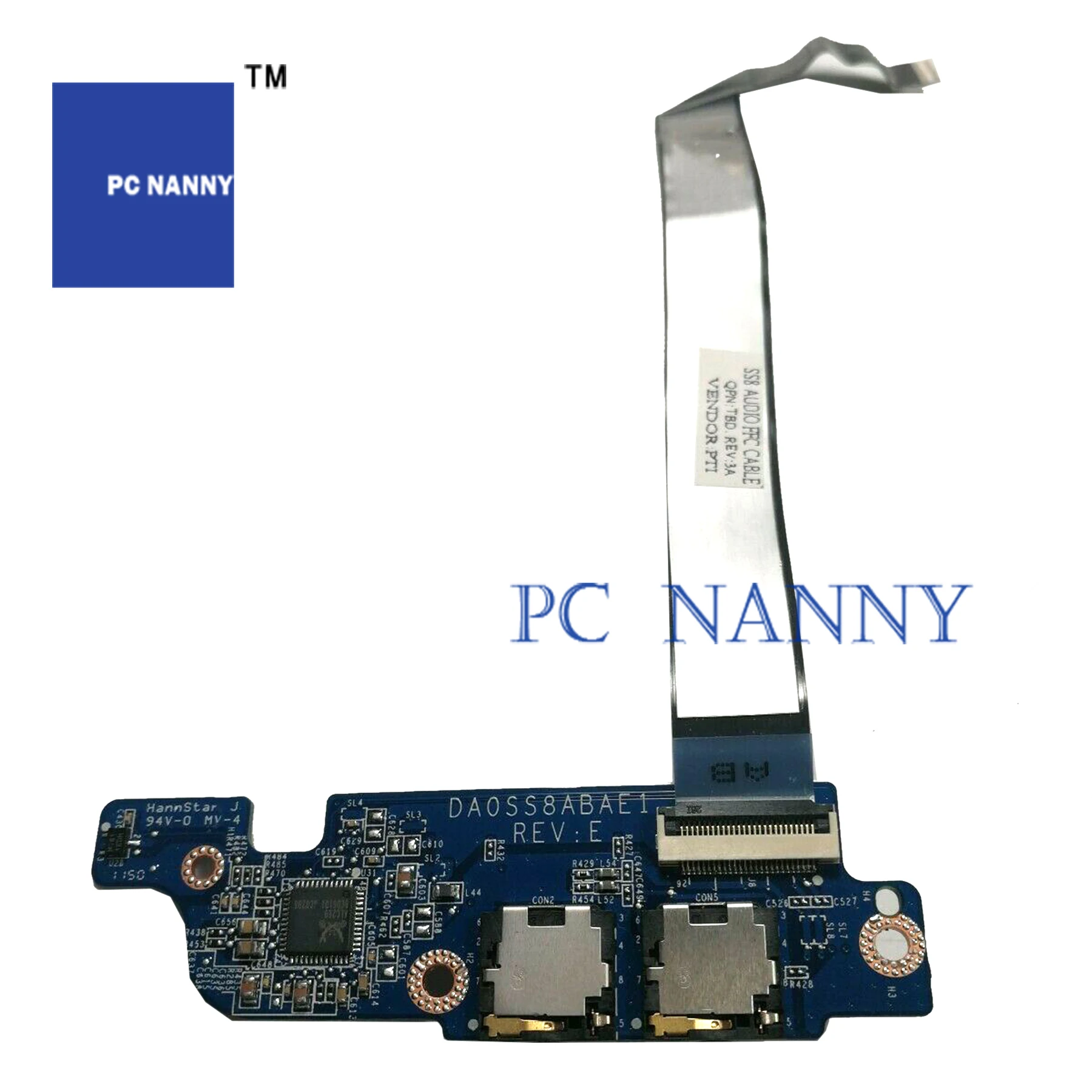 PCNANNY для Dell XPS 15Z L511Z плата аудиоразъема с кабелем FWN5J DA0SS8ABAE1 0FWN5J светодиодная тест