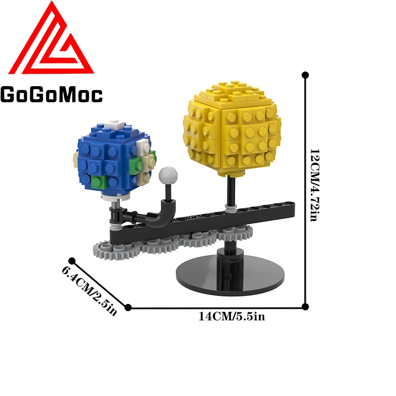 

Moc Blocks Sun Moon Earth Solar System Motion Universe Model Creative Ideal Bricks Montessori Educational Toys For Children Gift