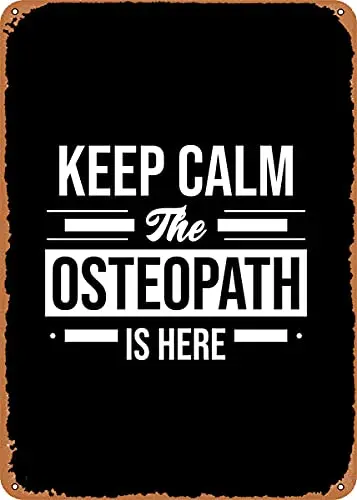 

Винтажный металлический знак Osteopath is Here, патент, художественные принты, ретро подарок, 8x12 дюймов