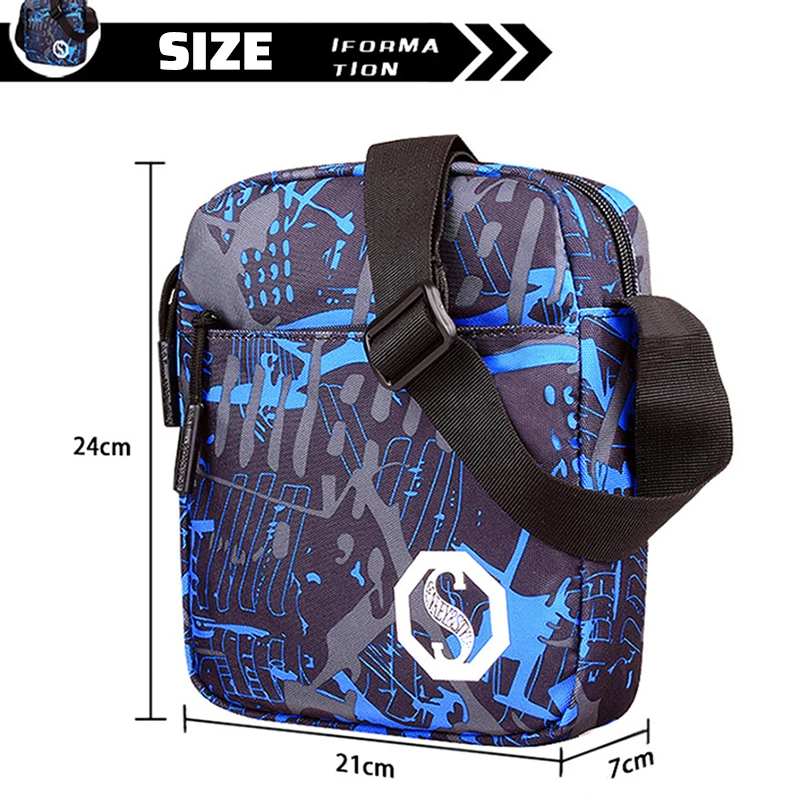 

SENKEY Brand Luminous Casual Men Messenger Bag Fashion Oxford male Travel Shoulder Bags Waterproof Crossbody Bag for men boys