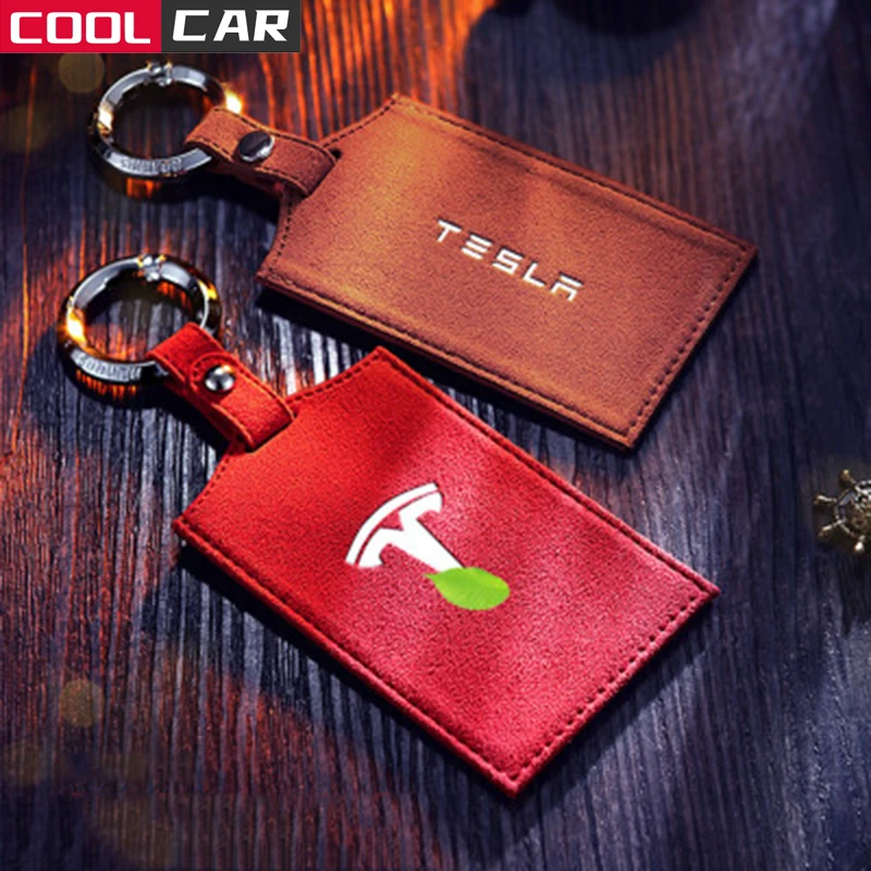 

Кожанный чехол для Tesla модель 3 ключ чехол Model3 ключа автомобиля держатель для карт Защитная крышка модель три держатель для карт ключ детска...