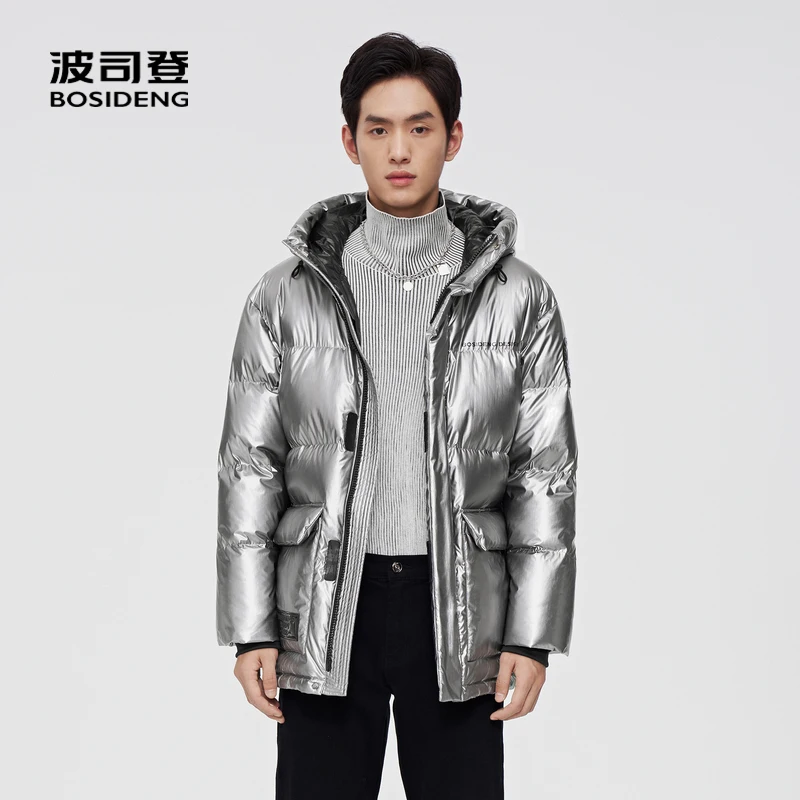 

BOSIDENG Puffer jacket men winter goose down coat light warm coat hooded thicken outwear high quality B10143161