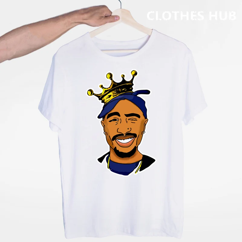 Футболка Tupac 2pac в стиле хип хоп с Swag уличная одежда Харадзюку футболка круглым