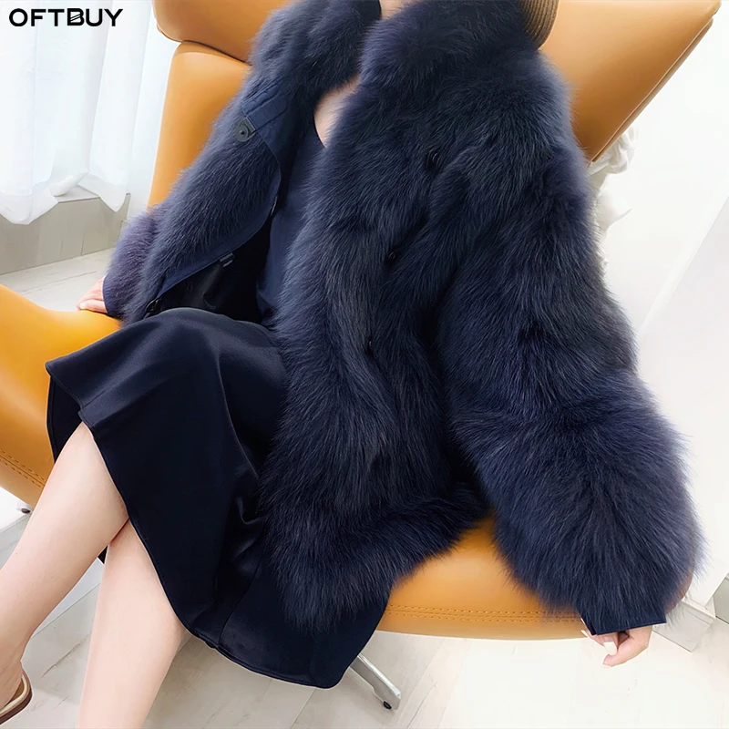 Женская повседн. Шубка из нат. Меха OFTBUY Повседневная утолщенная шубка 2020