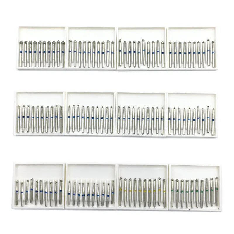 100 шт/10 коробок зубные высокоскоростные буры алмазная полировка BR серии 1 6 мм