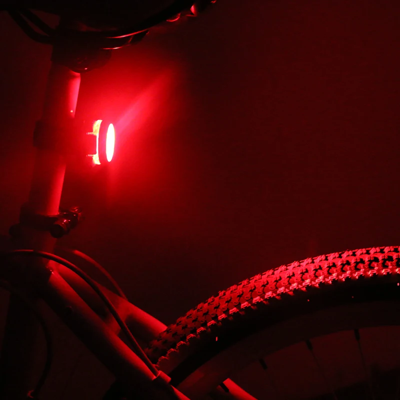 

Bike Tail Lamp Rechargeable USB Bicycle Tail Light Taillight MTB Riding Cycling 3 LED Rear Seat Front Light Lamp White/red