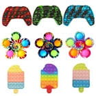 Игрушка антистрессовая Pop, радужная пузырьковая Игрушка антистресс, игрушки сенсорные для взрослых и детей с аутизмом Pop Baby Intelligence