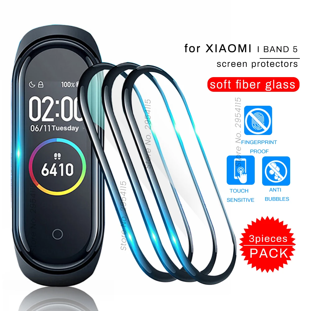 Защитное стекло 9d для xiaomi mi band 5 3 шт.|Смарт-аксессуары| |