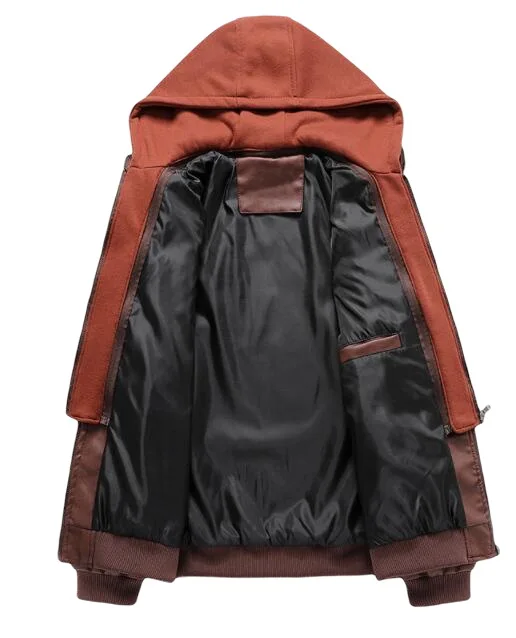 Мужские кожаные куртки европейского размера осеннее пальто из искусственной