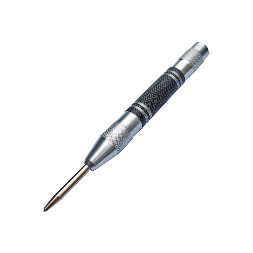 

12.8cm Carbon Steel 2pcs Automatic Spring-Type Center Punch Locator Positioner Woodwork Tool 2*Center Punch Positioner