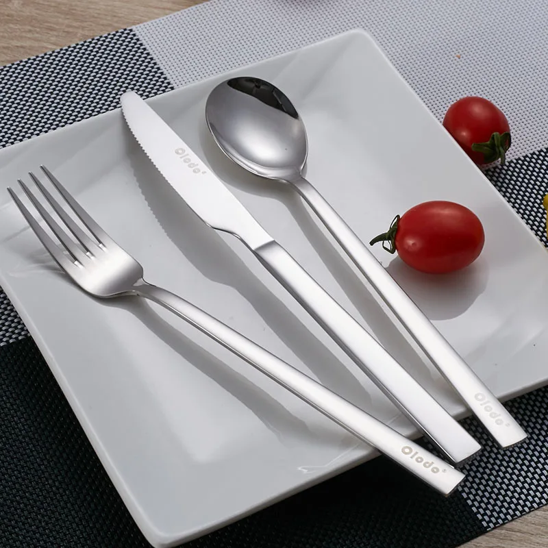 

Stainless Steel Western Food Cutlery Steak Western Food Cutlery Set Tableware Delicate Couverts De Table Dinnerware Set KC50TZ