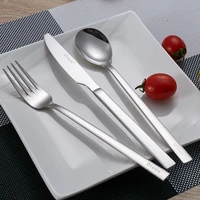 stainless steel western food cutlery steak western food cutlery set tableware delicate couverts de table dinnerware set kc50tz