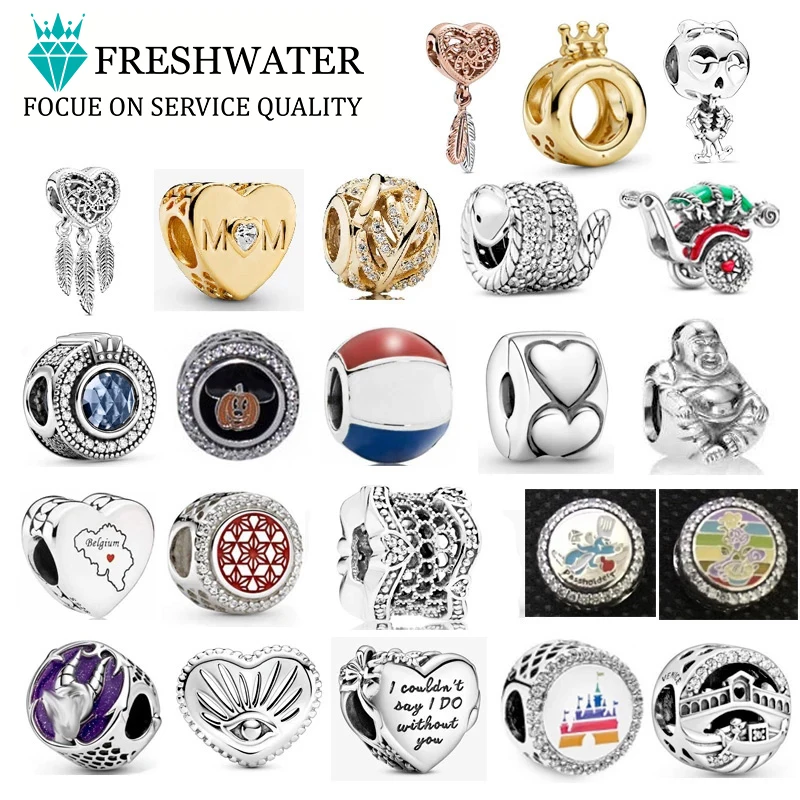 

Кулон из серебра 2021 пробы с круглыми бусинами в форме сердца, подходит для женских ожерелий, 925