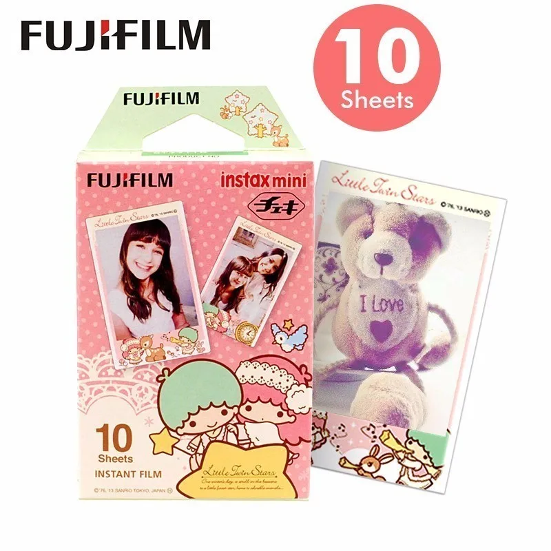 Высокое качество 10 оригинальный Fujifilm Instax мгновенный Цвет Плёнки в полоску для Mini