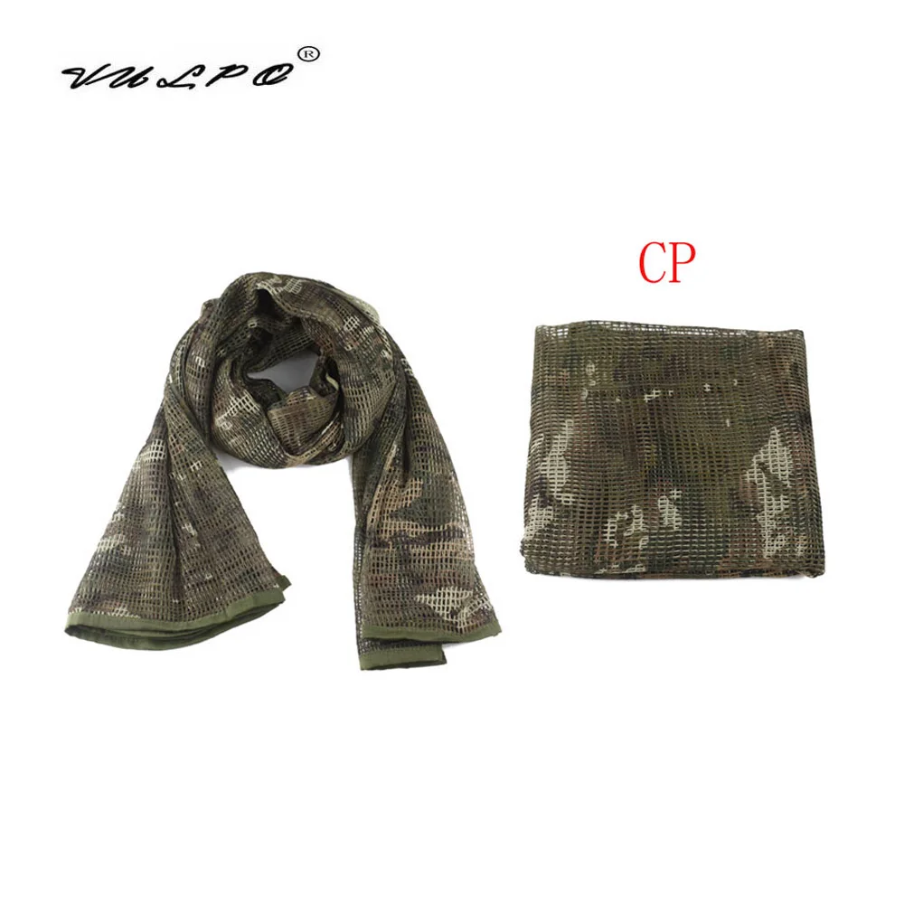 

VULPO Tactical scarf Military Camouflage Mesh breathbale Scarf Sniper Face Veil Scarves for Airsoft Hunting Hiking Cycling