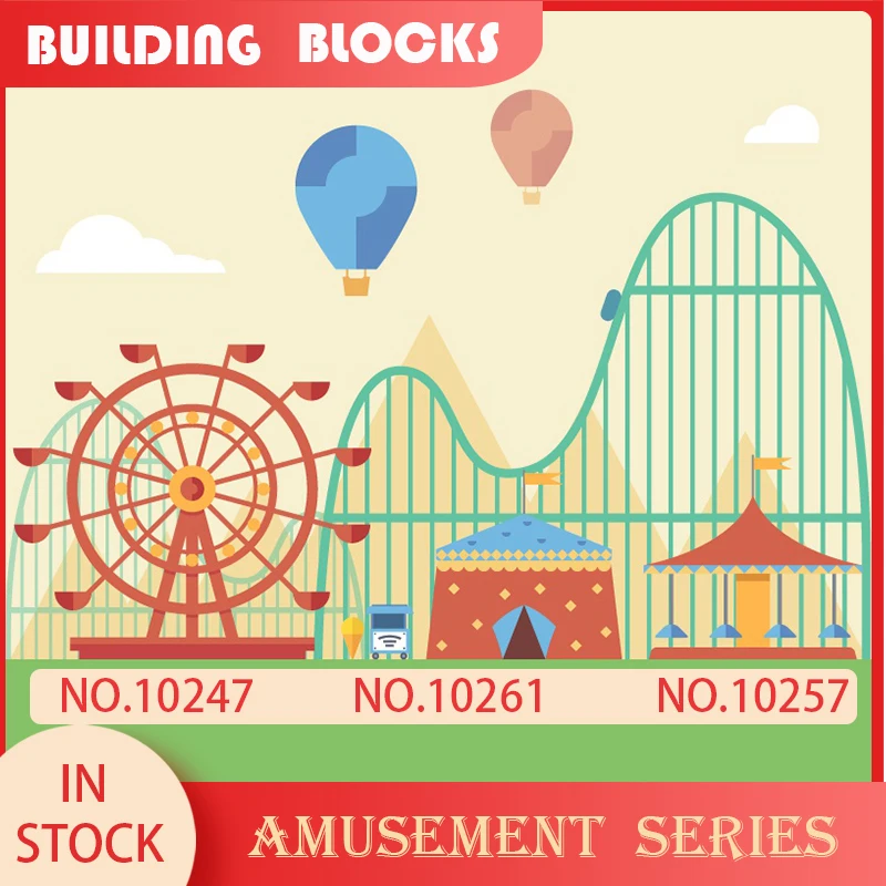 Парки развлечений серии Roller Coaster Колесо обозрения карусель конструкторных