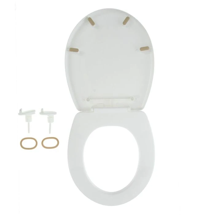 Сиденье для унитаза с крышкой Гладкое цвет белый |