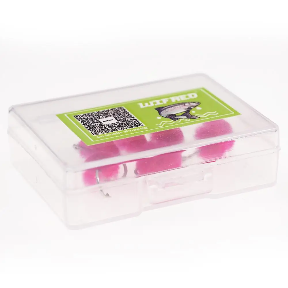 Wifreo 10 шт. 12 # яйцо Fly крюк ярко-розовые рыболовные крючки в виде мухи для ловли