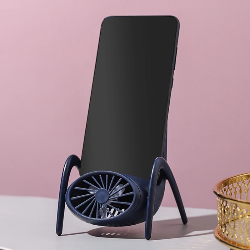 

Creative USB Desk Fan Mobile Phone Bracket Fan with Protective Net Q1JF