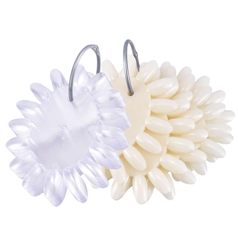 40/160 Типсы цветная карточка искусственные ногти овальной формы прозрачный