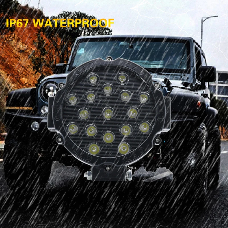 

7inch 51W LED Work Light Bar Fog Driving Lamp For Car Truck Offroad SUV ATV Boat