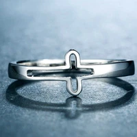 new fashion personality hollow cross ring creative unisex party jewelry size 6 10