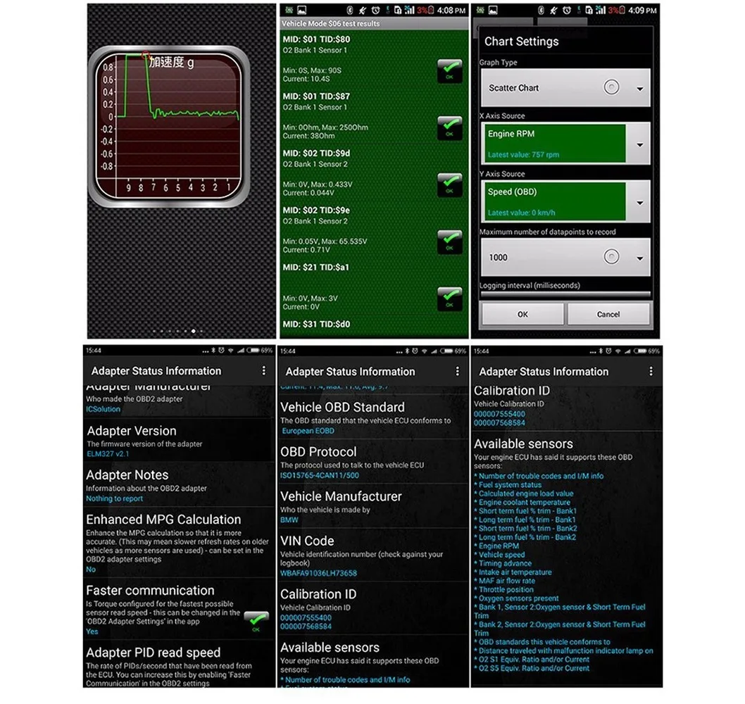 Адаптер диагностический автомобильный Vgate iCar2 ELM327 V2.1 для разъема OBD2 wifi Bluetooth