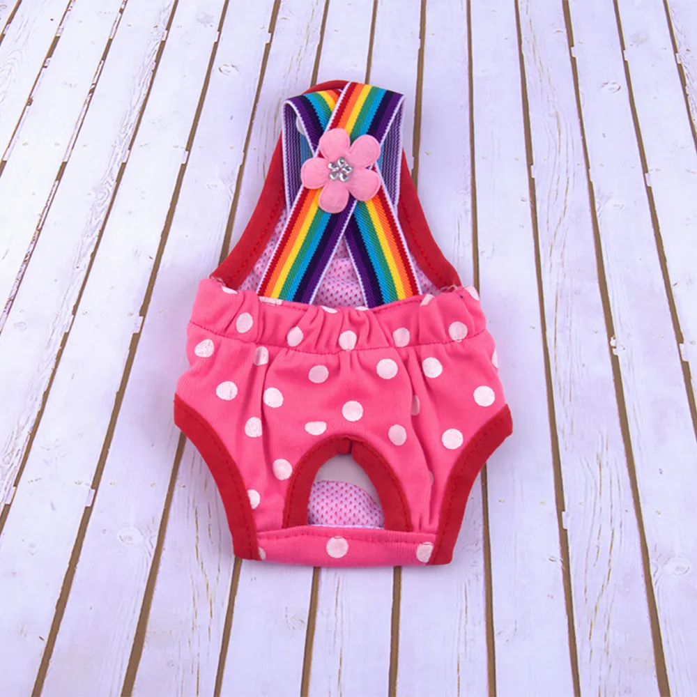 Transer Calzones De Perro Panties For Dogs Rainbow Physiological Pants Cotton Breathable Pet Underwear Culotte Chien protect | Дом и сад