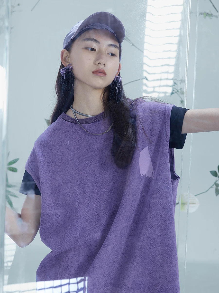 

IRINACH371 Spring Summer 2021 Original Design New Arrivals O Neck Sleeveless Oversized T Shirt Women