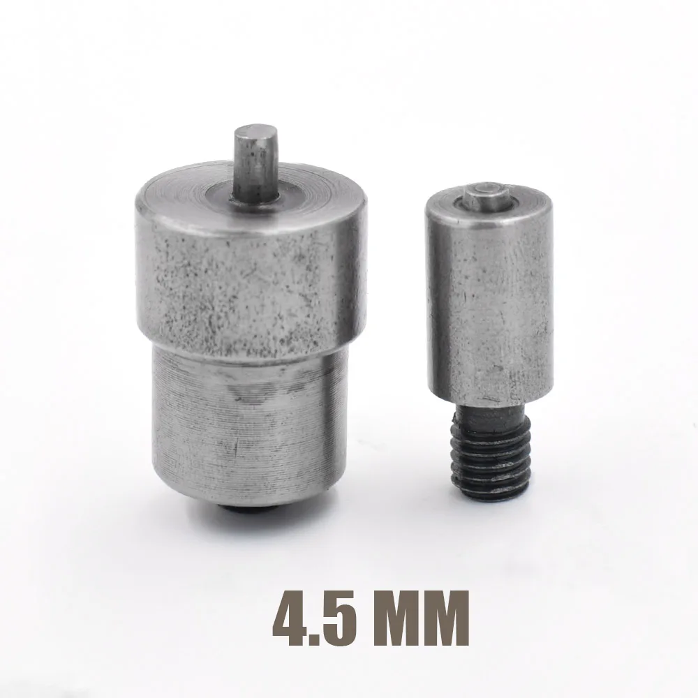 4.5MM Люверсы под пряжку пресс-форм. Кнопка Ручного нажатия. Зубец защелкивается прессформы. Инструмент для установки. 3,5 мм/4 мм/5 мм/6 мм/8 мм/10 мм/12 мм/14 м/17 мм/18 мм/20 мм - Цвет: 4.5MM
