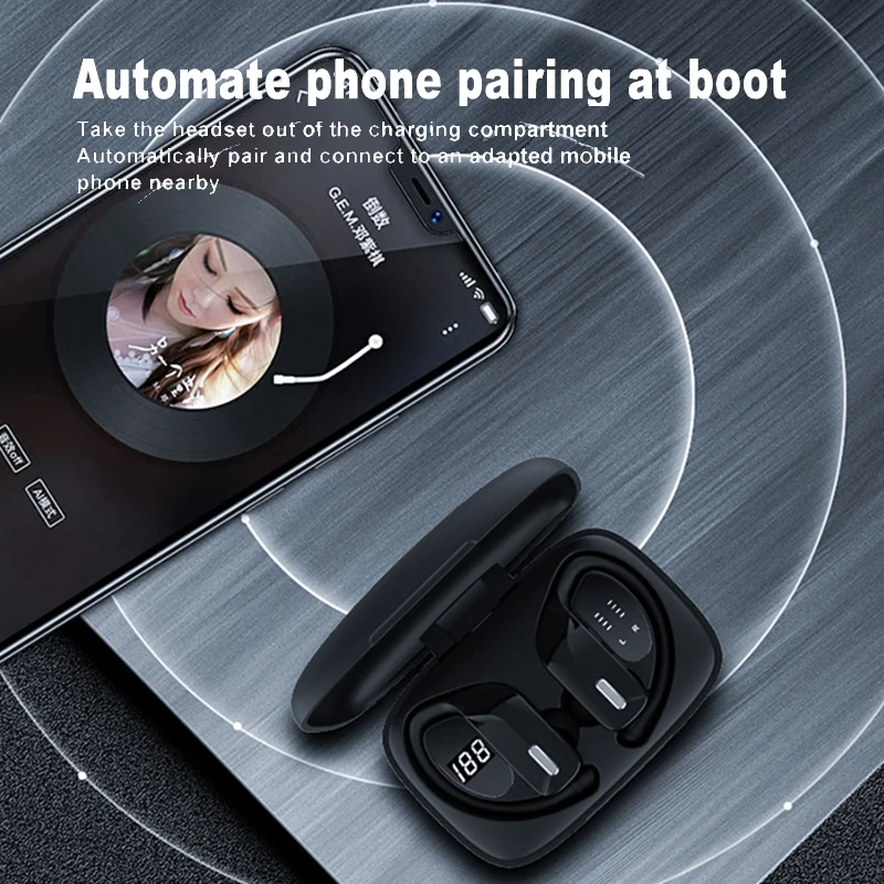t17 tws wireless headphones stereo bluetooth headset over ear waterproof sports gaming earphone for iphone huawei xiaomi free global shipping