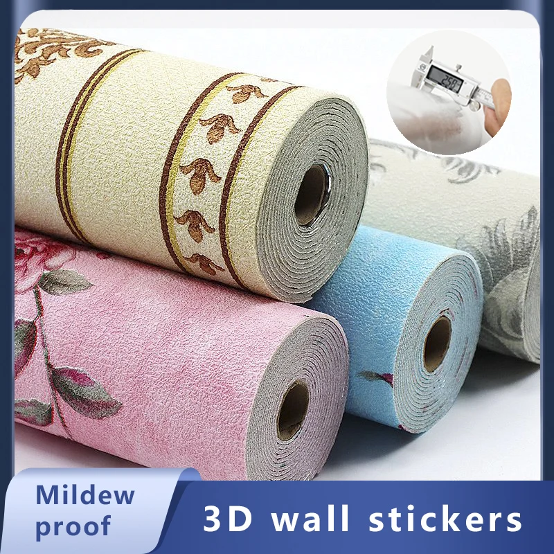 

Декоративные самоклеящиеся обои, водонепроницаемые огнеупорные 3D настенные Стикеры, пенопластовые обои для спальни, гостиной, украшение д...