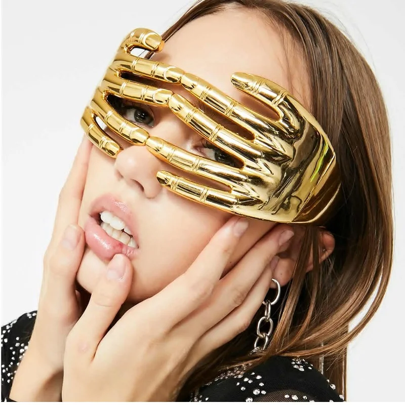 Zerosun мужские женские вечерние фестивальные стимпанк солнцезащитные очки золото