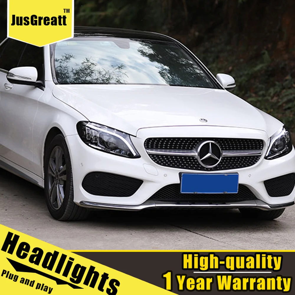 Пара для Benz w205 головной светильник s 2015-2018 светодиодный фар Все источник