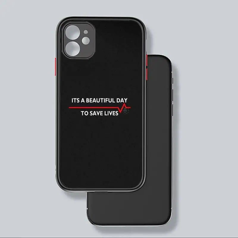 

Greys Anatomy Nurse Doctor Phone Case Matte Transparent for iPhone 7 8 11 12 s mini pro X XS XR MAX Plus coque