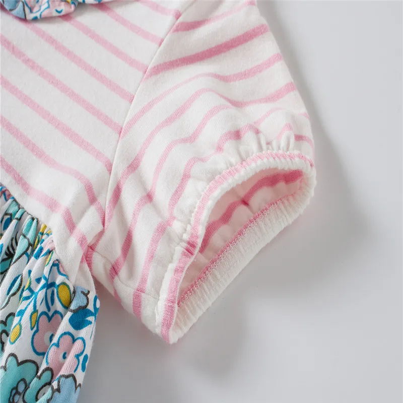 Детское летнее Хлопковое платье-пачка с цветочным принтом | Детская одежда и