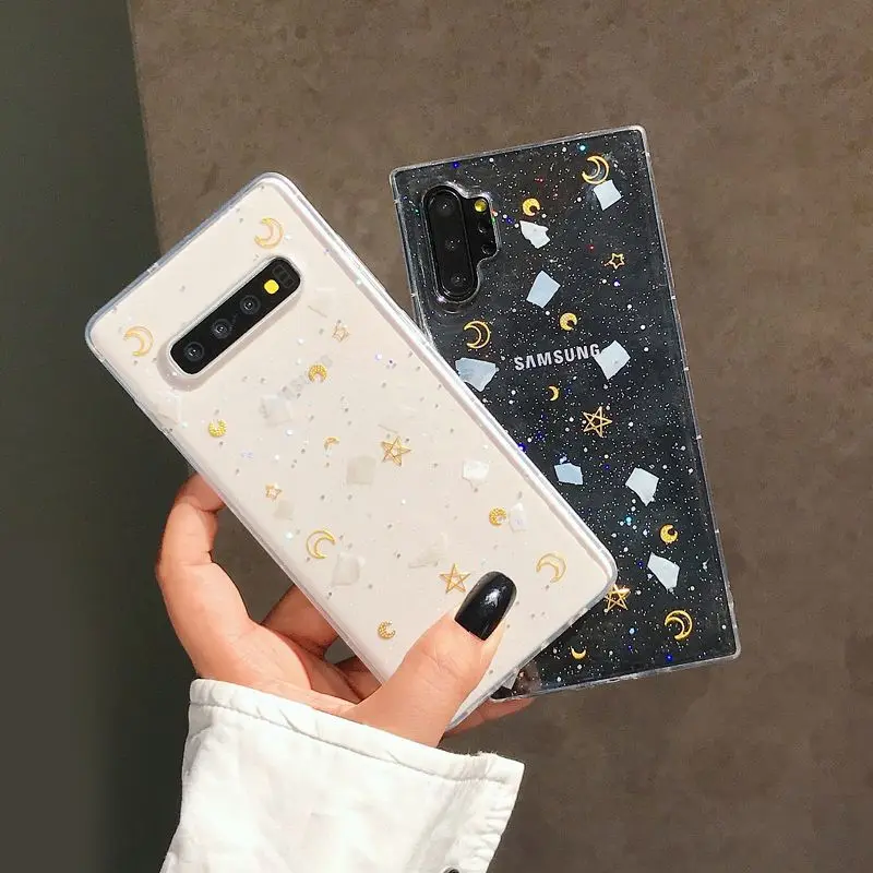 DCHZIUAN Блестящий Мягкий Прозрачный чехол для телефона из ТПУ Samsung Galaxy Note 10 8 9 S8 S9 S10